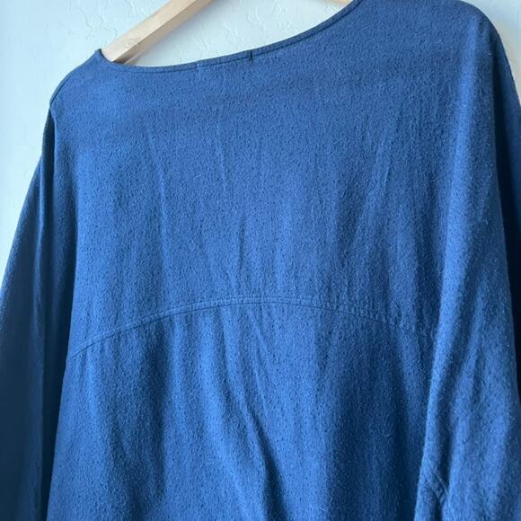 Black Crane Bud Dress Oversized Navy Blue Cotton Tee Dress Size M - Picture 8 of 9
